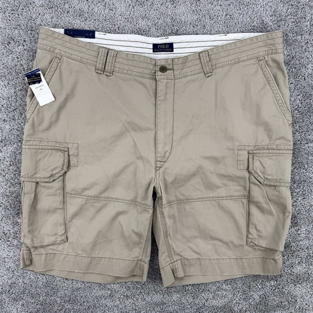 Polo Ralph Lauren Cargo Shorts Men's 48 NWT Hudson Tan Utility Field Chino